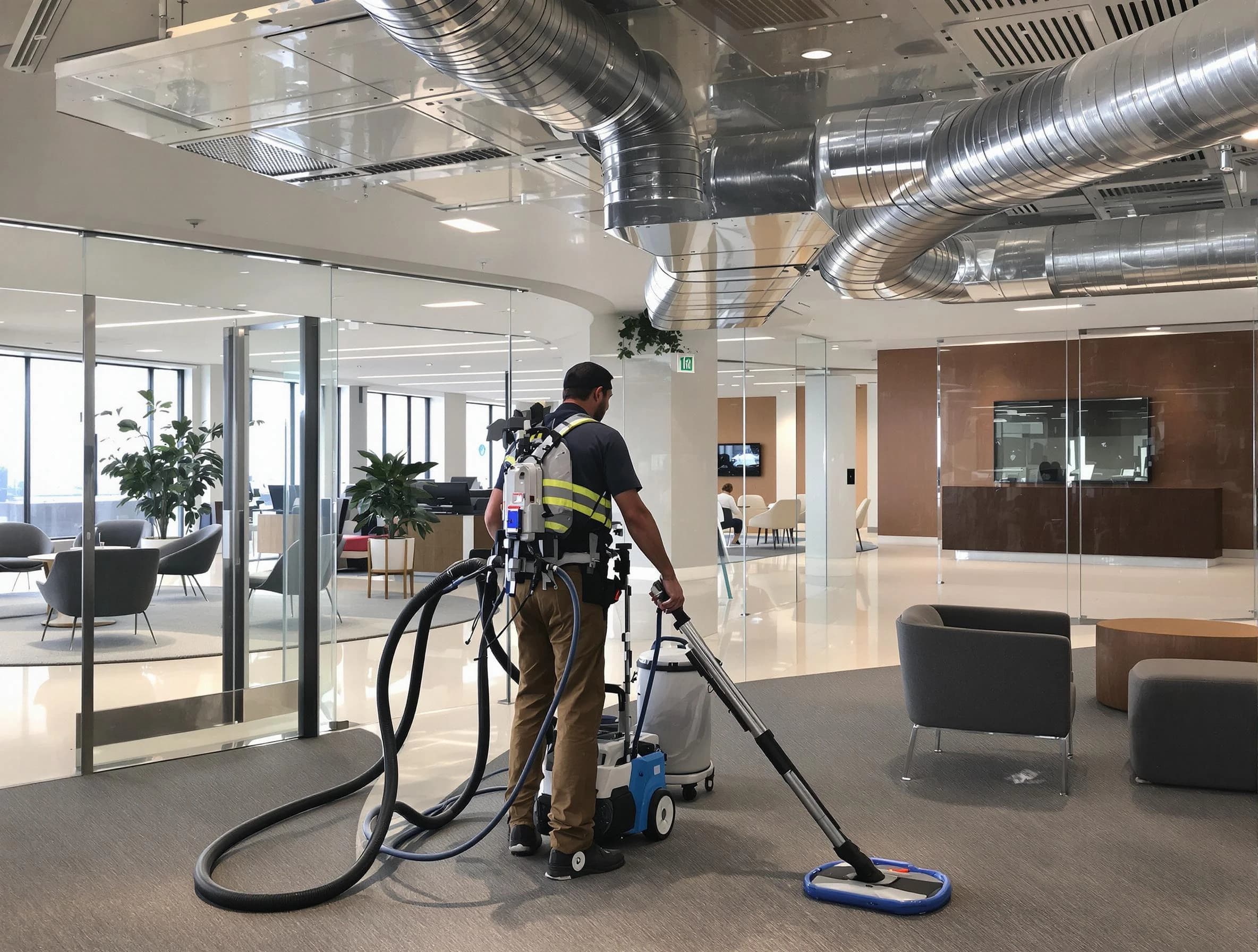 Commercial duct cleaning service by Warrior Air Duct Cleaning in Warrior