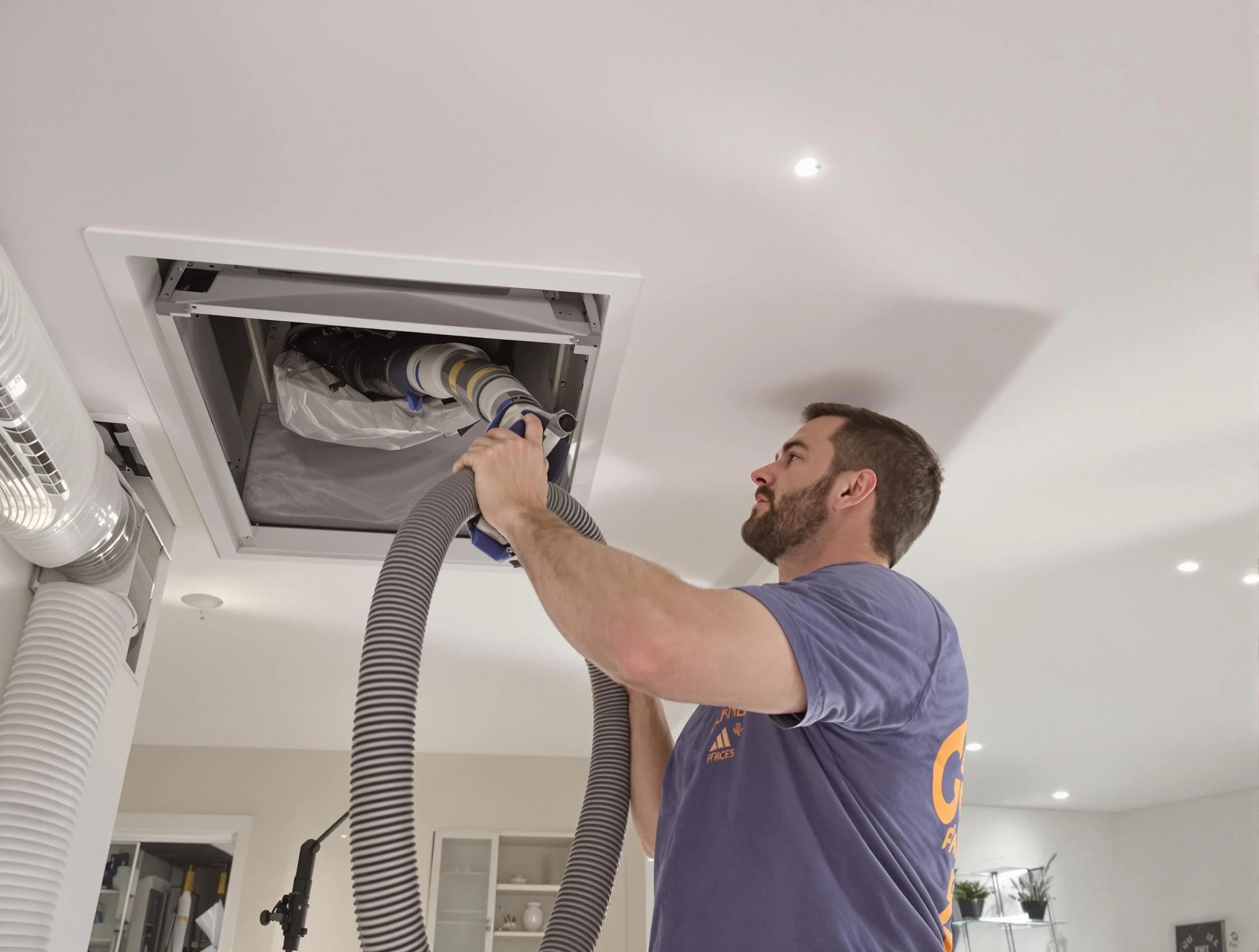 Precision indoor duct cleaning by Warrior Air Duct Cleaning in Warrior