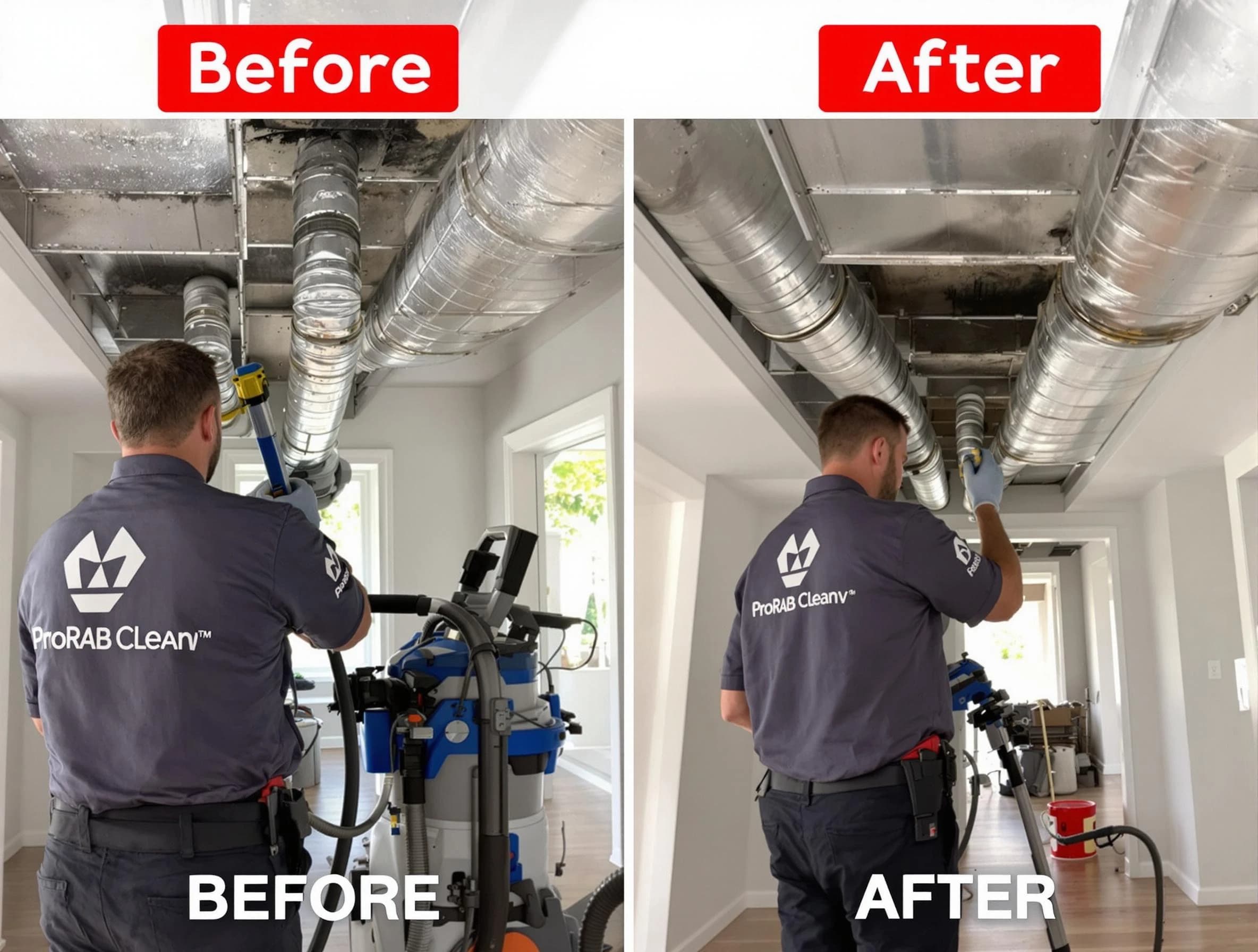 Warrior Air Duct Cleaning expert performing thorough residential duct cleaning in a Warrior home