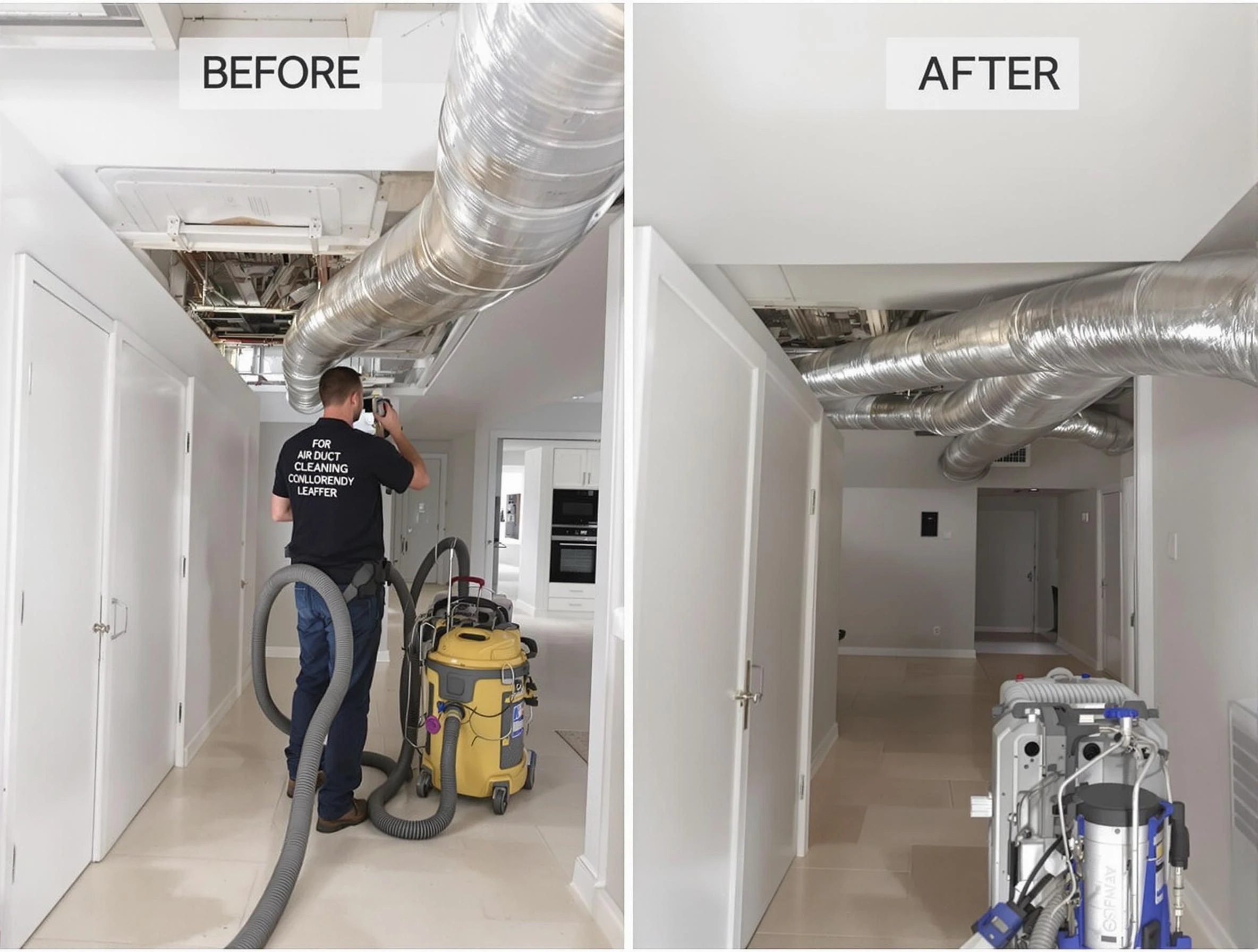 Warrior Air Duct Cleaning professional performing thorough air duct cleaning in Warrior