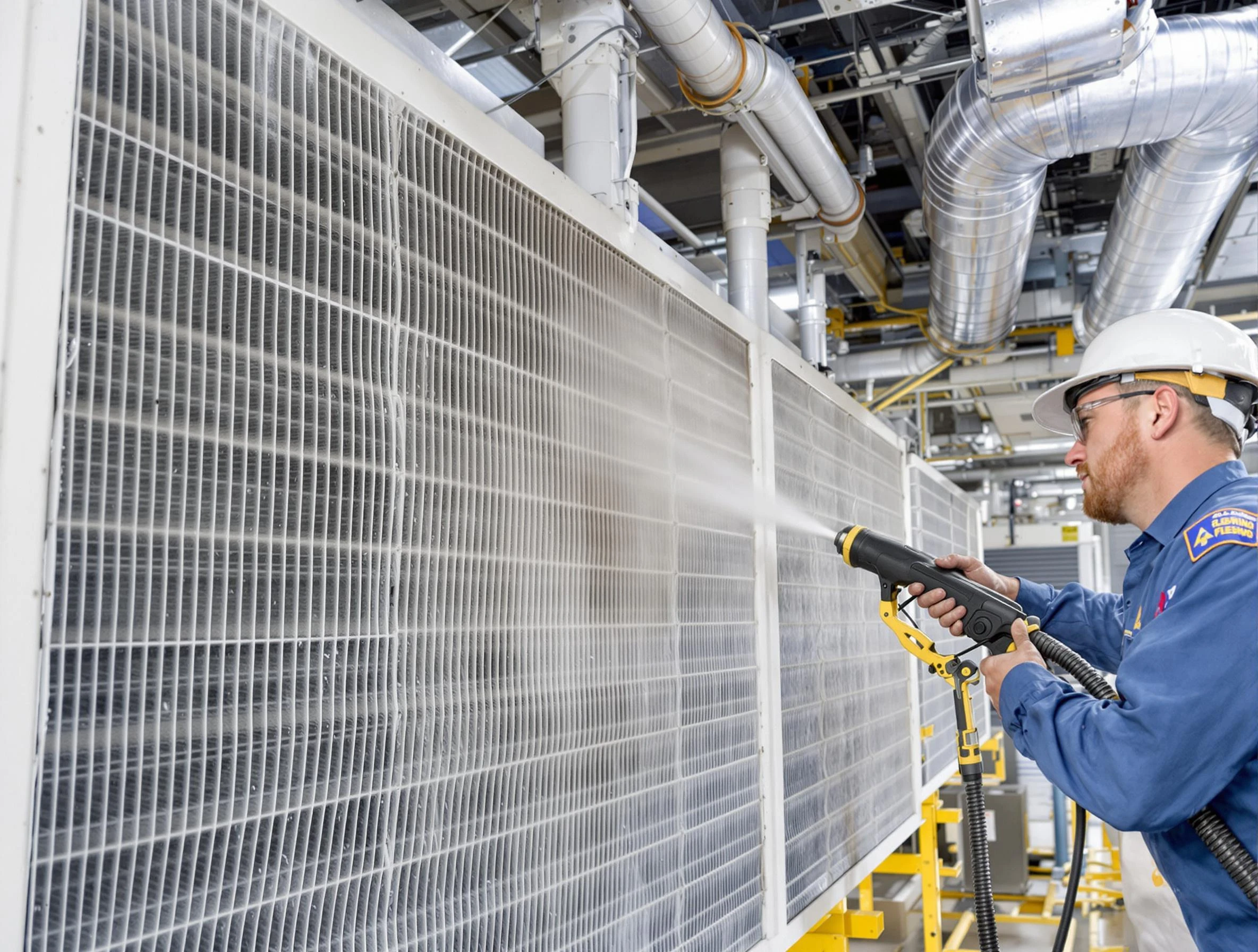 Professional commercial coil cleaning by Warrior Air Duct Cleaning in Warrior