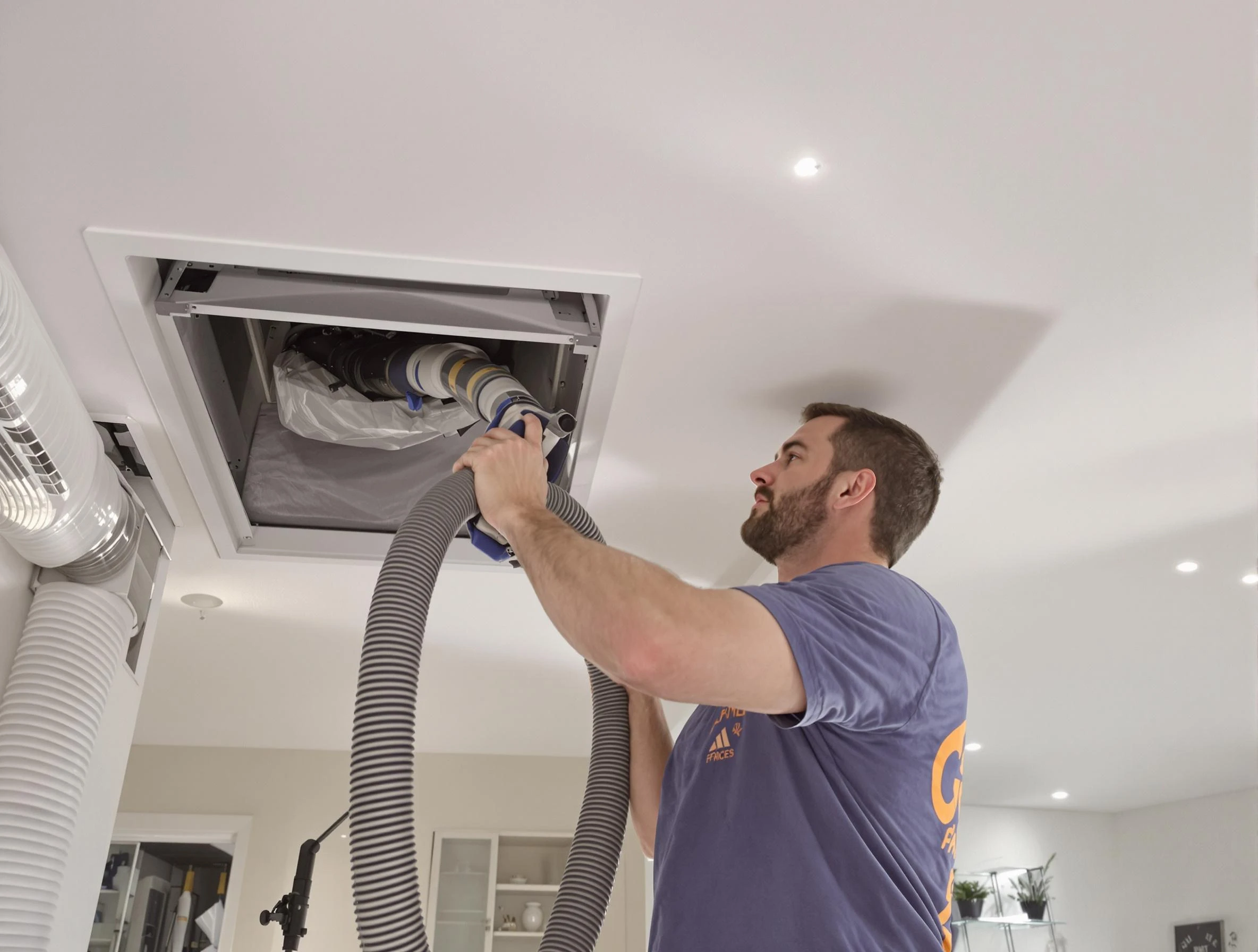 Precision indoor duct cleaning by Warrior Air Duct Cleaning in Warrior